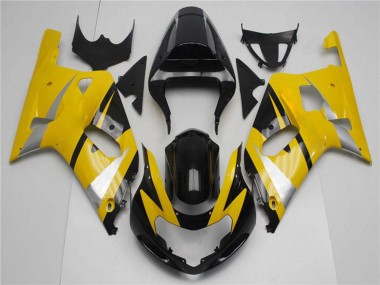 Acheter Carénages Moto Suzuki GSXR 600/750 2001-2003 - Jaune Argent Noir Brillant