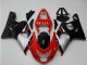 Carénages Moto Suzuki GSXR 600/750 2004-2005 - Rouge Argent Noir