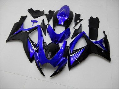 Acheter Carénages Moto Suzuki GSXR 600/750 2006-2007 - Bleu Noir Brillant