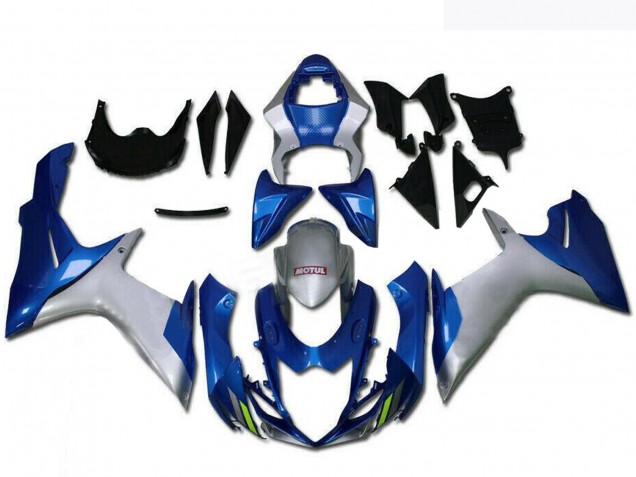 Carénages Moto Suzuki GSXR 600/750 2011-2024 - Argent Bleu