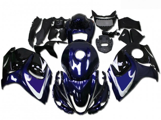 Carénages Moto Suzuki GSXR 1300 Hayabusa 2008-2020 - Noir Brillant Bleu Blanc