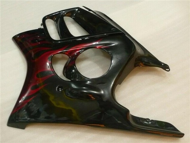 Carénages Moto Honda CBR600 F3 1995-1996 - Noir Brillant Rouge Flamme