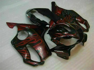 Acheter Carénages Moto Honda CBR600 F4i 2004-2007 - Noir Brillant Rouge Flamme