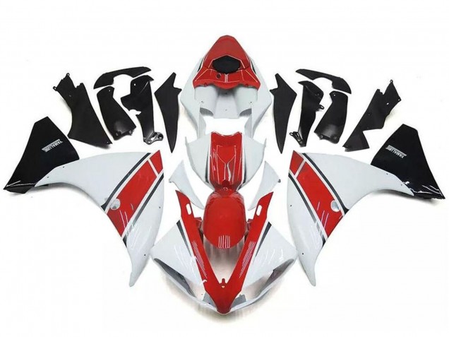 Carénages Moto Yamaha YZF R1 2009-2011 - Blanc Rouge Noir