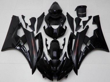 Acheter Kits Carénage Moto Yamaha YZF R6 2006-2007 - Noir Brillant Noir Mat