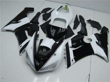Acheter Carénages Moto Kawasaki ZX6R 2005-2006 - Blanc Noir Brillant