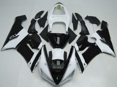 Acheter Carénages Moto Kawasaki ZX6R 2005-2006 - Blanc Noir Brillant