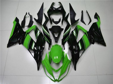 Acheter Kits Carénage Moto ABS Kawasaki ZX6R 2013-2018 - Vert Noir Brillant