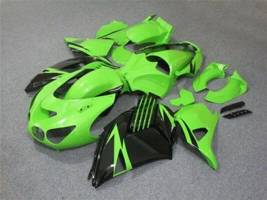 Acheter Carénage Moto Kawasaki ZX14R ZZR1400 2006-2011 - Vert Noir Brillant