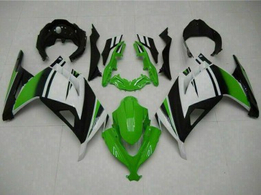 Acheter Carénages Moto Kawasaki Ninja 300 EX300R 2013-2017 - Blanc Vert Noir