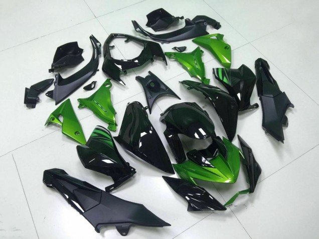 Carénage Moto Kawasaki Z800 2013-2018 - Vert Noir Brillant