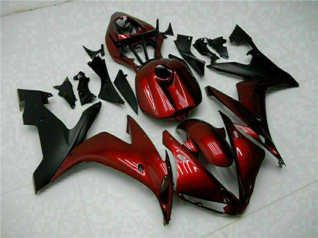 Carénages Moto Yamaha YZF R1 2004-2006 - Rouge Marron Noir Mat
