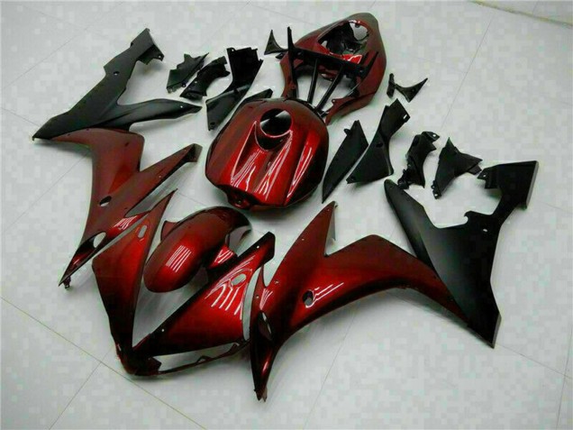 Carénages Moto Yamaha YZF R1 2004-2006 - Rouge Marron Noir Mat