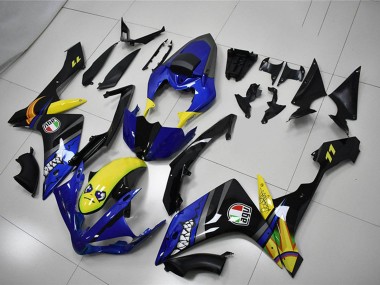 Acheter Carénages Moto Yamaha YZF R1 2007-2008 - Bleu Jaune Noir Requin