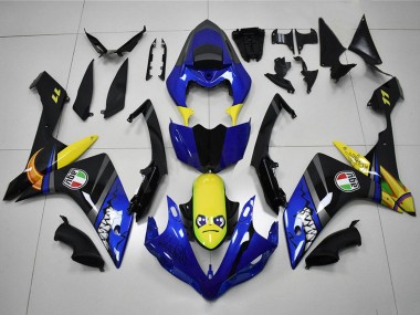Acheter Carénages Moto Yamaha YZF R1 2007-2008 - Bleu Jaune Noir Requin
