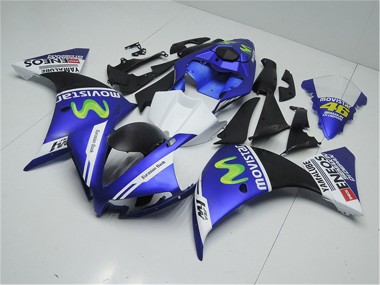 Acheter Carénages Moto Yamaha YZF R1 2012-2014 - Bleu Blanc Noir Vert MoviStar Yamalube ENEOS