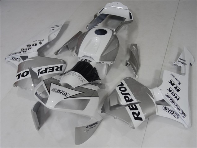 Carénage Moto Honda CBR600RR 2003-2004 - Blanc Argent Noir Repsol