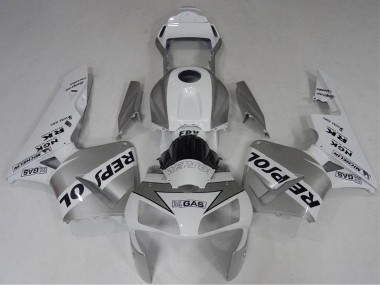 Acheter Carénage Moto Honda CBR600RR 2003-2004 - Blanc Argent Noir Repsol