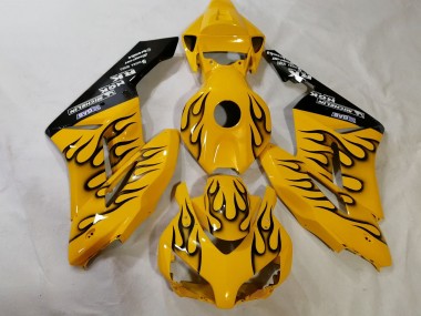 Acheter Carénages Moto Honda CBR1000RR 2012-2016 - Jaune Noir Flamme