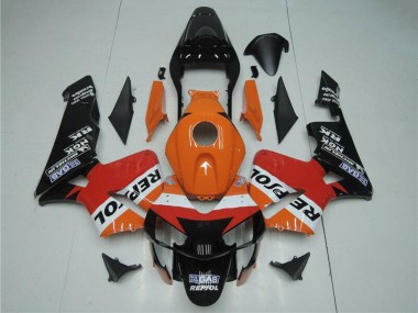 Acheter Kits Carénage Moto Honda CBR600RR 2003-2004 - Orange Blanc Rouge Noir Brillant Repsol