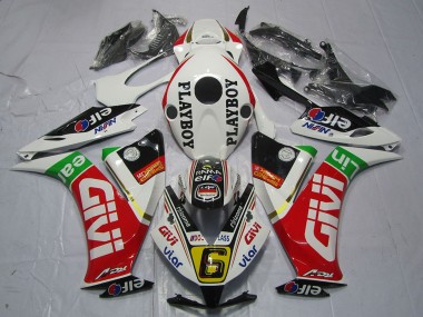 Acheter Carénages Moto Honda CBR1000RR 2012-2016 - Blanc Rouge Vert Givi PlayBoy