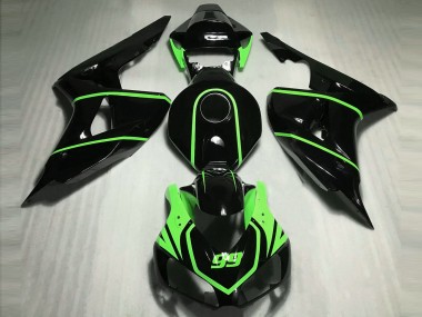 Acheter Carénages Moto Honda CBR1000RR 2006-2007 - Noir Brillant Haute Visibilité Vert
