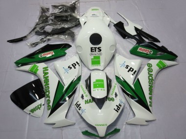 Acheter Carénages Moto Honda CBR1000RR 2012-2016 - Blanc Vert Noir Brillant Hannspree Castrol