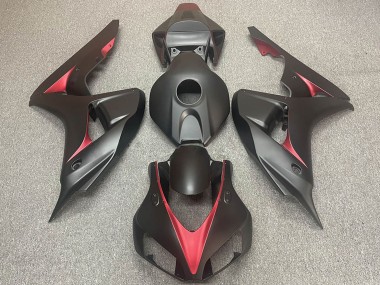 Acheter Carénages Moto Honda CBR1000RR 2006-2007 - Noir Mat Rouge