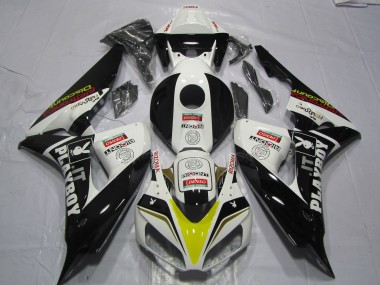 Acheter Carénages Moto Honda CBR1000RR 2006-2007 - Blanc Jaune Rouge Noir Brillant Denso PlayBoy