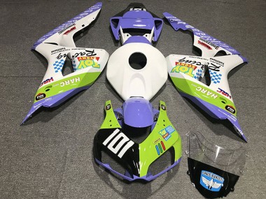 Acheter Carénages Moto Honda CBR1000RR 2006-2007 - Blanc Bleu Vert Noir Brillant Toy Story