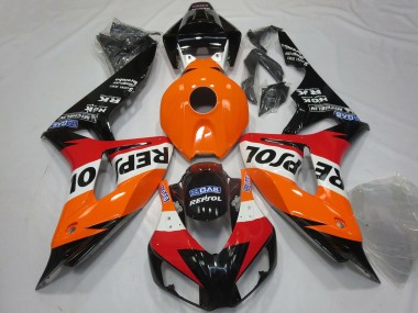 Acheter Carénages Moto Honda CBR1000RR 2006-2007 - Orange Blanc Rouge Noir Brillant Repsol