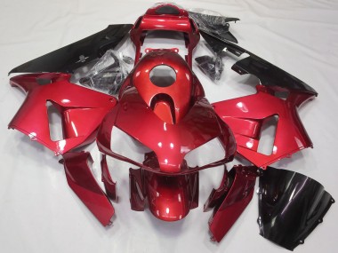 Acheter Kits Carénage Moto Honda CBR600RR 2003-2004 - Rouge Noir Brillant