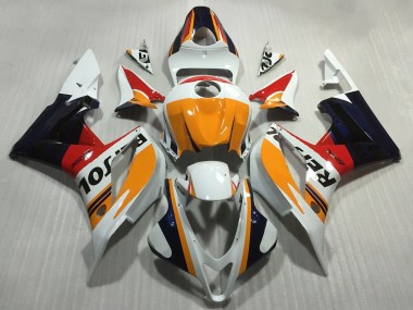 Acheter Carénages Moto Honda CBR600RR 2007-2008 - Orange Blanc Rouge Noir Brillant Repsol Style