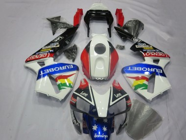 Acheter Kits Carénage Moto Honda CBR600RR 2003-2004 - Blanc Rouge Bleu Noir Brillant EuroBet