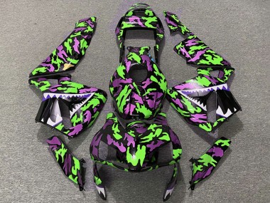 Acheter Carénages Moto Honda CBR600RR 2003-2004 - Vert Rose Camouflage Requin