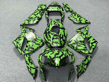 Acheter Carénages Moto Honda CBR600RR 2003-2004 - Vert Noir Camouflage