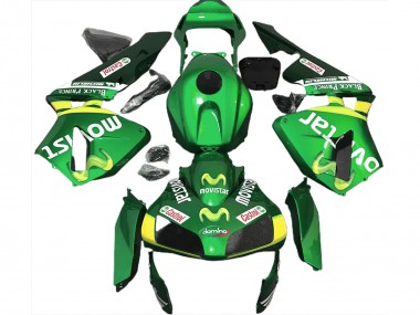 Acheter Carénages Moto Honda CBR600RR 2003-2004 - Vert Jaune MoviStar