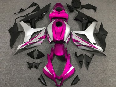 Acheter Carénages Moto Honda CBR600RR 2007-2008 - Argent Rose Noir Brillant OEM Style