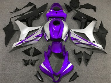 Acheter Carénages Moto Honda CBR600RR 2007-2008 - Argent Violet Noir Brillant OEM Style