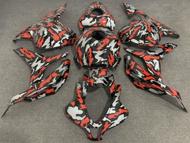 Acheter Carénages Moto Honda CBR600RR 2009-2012 - Rouge Gris Camouflage