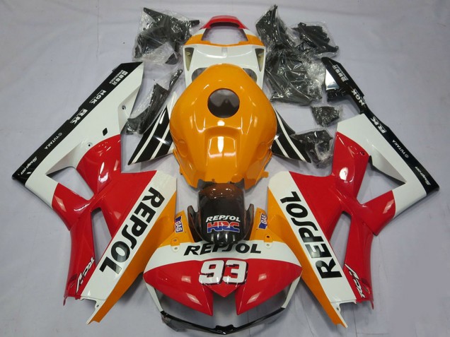 Carénages Moto Honda CBR600RR 2013-2026 - Orange Blanc Rouge Noir Brillant Repsol 93