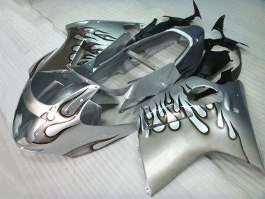 Acheter Carénages Moto Honda CBR1100XX Blackbird 1996-2007 - Argent Noir Flamme