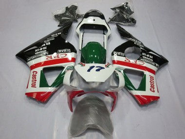 Acheter Carénages Moto Honda CBR954RR 2002-2003 - Blanc Rouge Vert Noir Brillant CRR Castrol