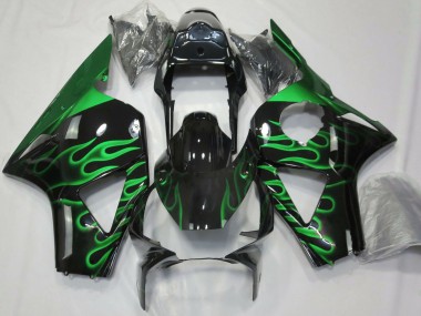 Acheter Carénages Moto Honda CBR954RR 2002-2003 - Noir Brillant Vert Flamme