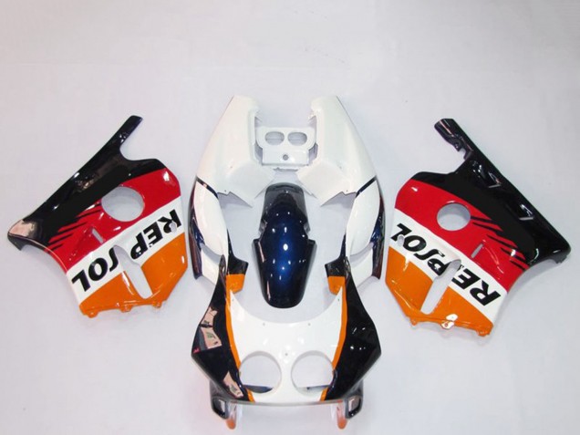 Carénages Moto Honda CBR250RR 1990-1998 - Orange Blanc Rouge Noir Brillant Repsol