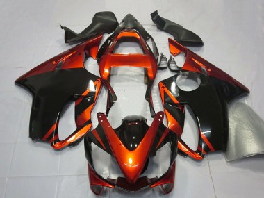 Acheter Carénages Moto Honda CBR600 F4i 2001-2003 - Orange Noir Brillant