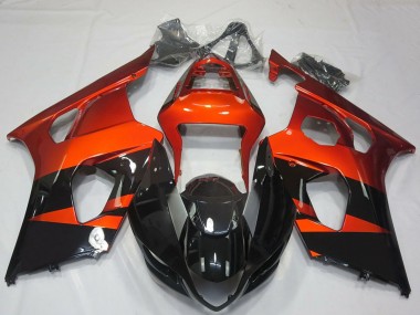 Acheter Carénages Moto Suzuki GSXR 1000 2003-2004 - Burnt Orange Noir Brillant