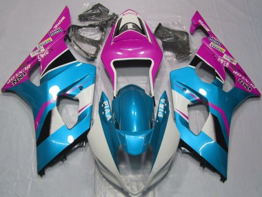Acheter Carénages Moto Suzuki GSXR 1000 2003-2004 - Bleu Clair Blanc Rose