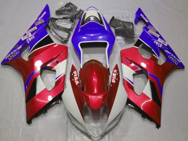 Acheter Carénages Moto Suzuki GSXR 1000 2003-2004 - Bonbon Rouge Blanc Bleu