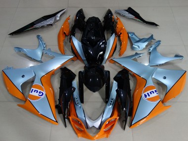 Acheter Carénages Moto Suzuki GSXR 1000 2009-2016 - Bleu Clair Orange Noir Gulf